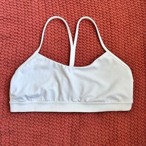 Lululemon Flow Y White Sports Bra SZ 14